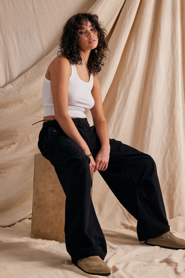 BDG Black Baggy Tech Pants #1