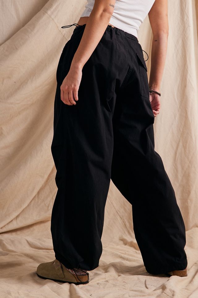 BDG Washed Black Baggy Tech Pants