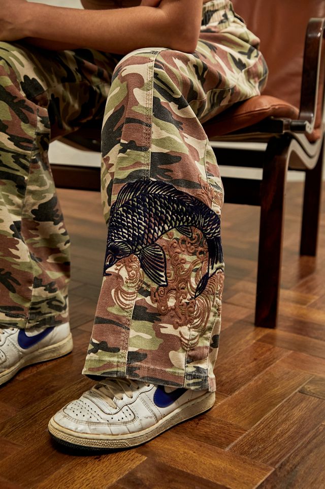 Pantalon cargo camouflage brodé BDG style Y2K #1