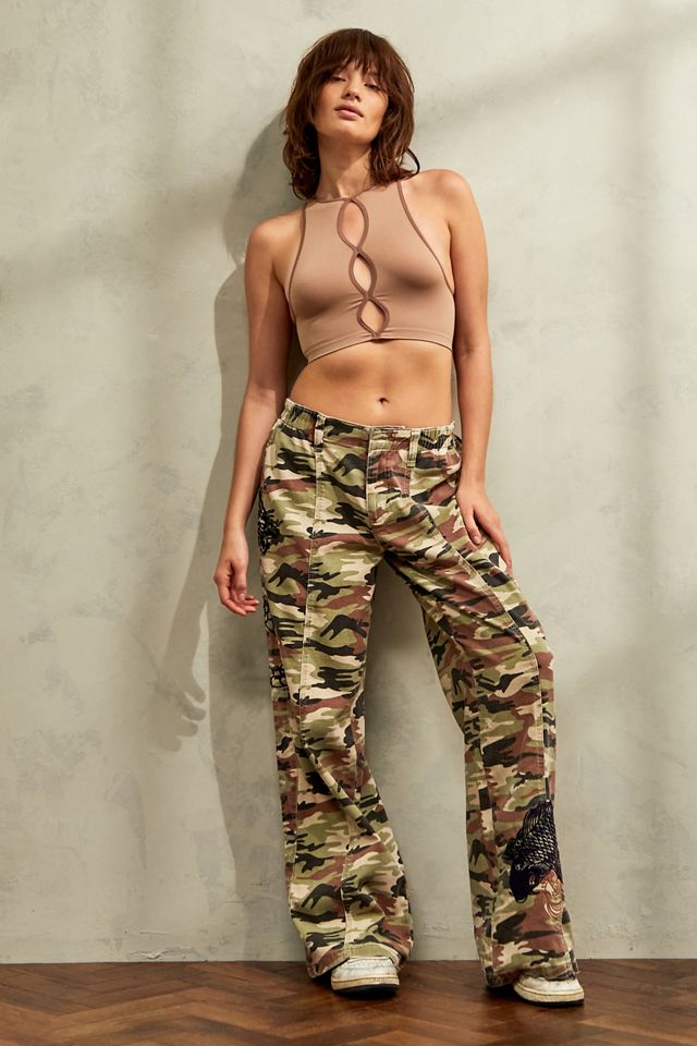 Pantalon cargo camouflage brodé BDG style Y2K #2
