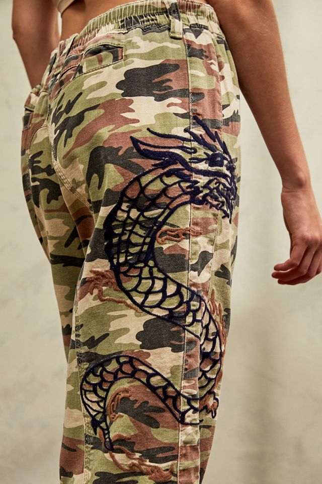Pantalon cargo camouflage brodé BDG style Y2K #4