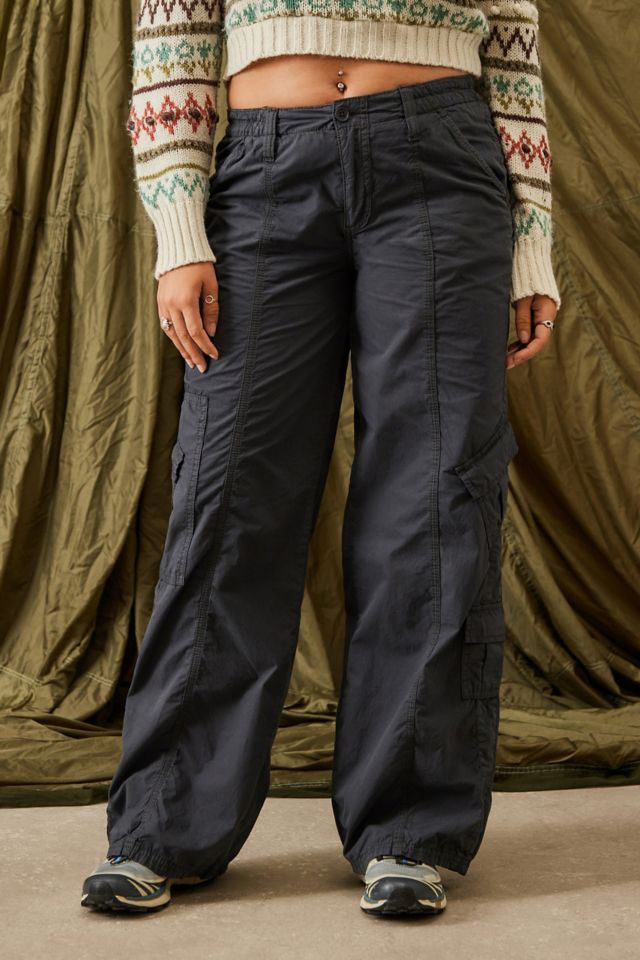 BDG Dark Grey Y2K Low Rise Cargo Pants