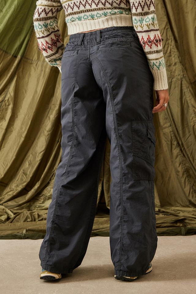 Pantaloni Cargo BDG Grigio Scuro Y2K a Vita Bassa #2