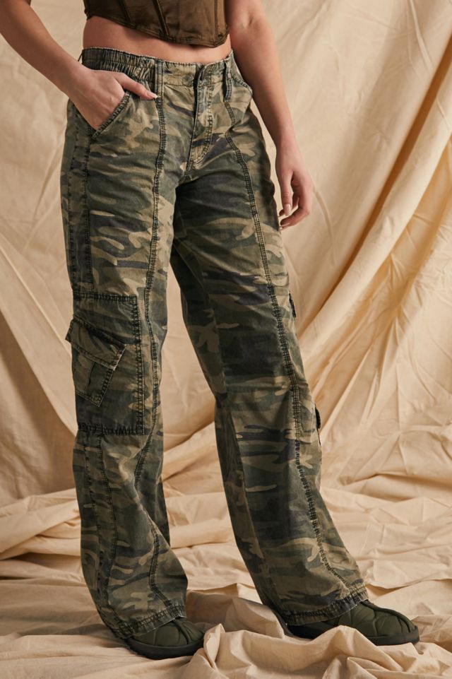 BDG Camo Y2K Low Rise Cargo Pants