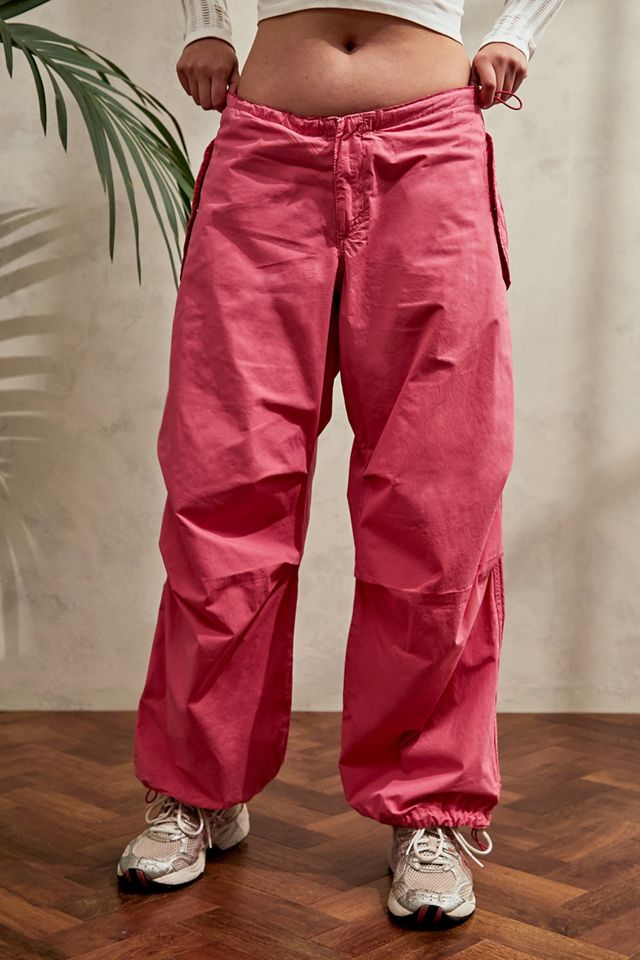 iets frans... Pink Baggy Tech Pants | Urban Outfitters UK