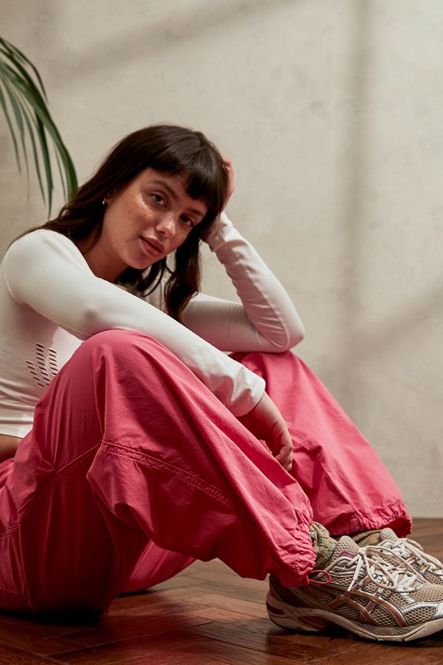 iets frans... Pink Baggy Tech Pants | Urban Outfitters UK