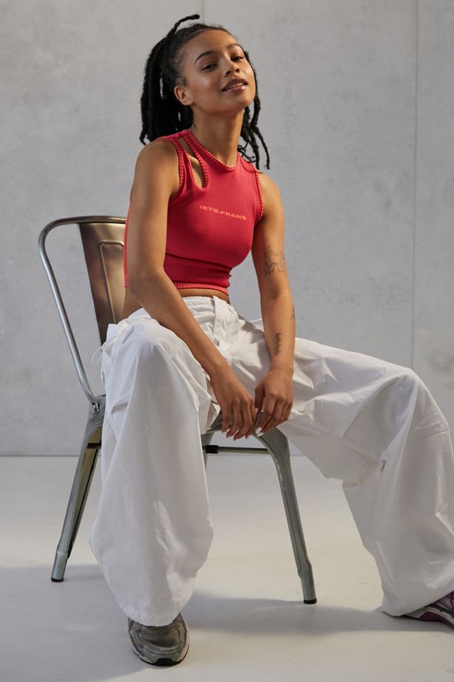 iets frans... Pantalones Holgados Blancos Tech #1