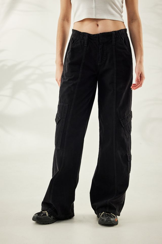 BDG Black Y2K Low Rise Cargo Pants