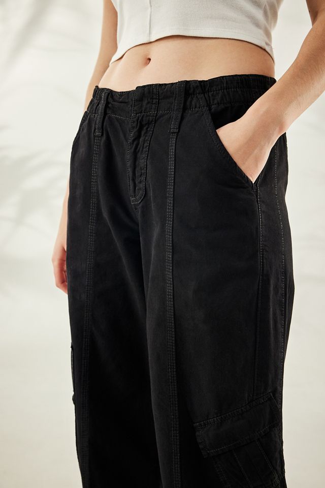 BDG Black Y2K Low Rise Cargo Pants #3