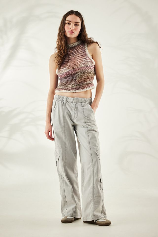 BDG Light Grey Y2K Low Rise Cargo Pants #2
