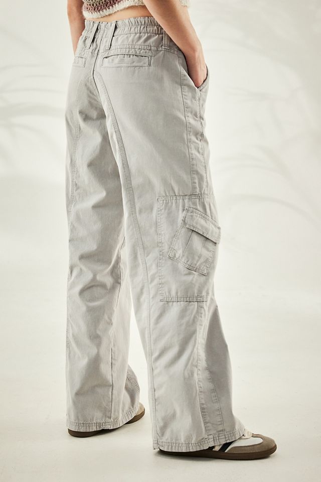 BDG Light Grey Y2K Low Rise Cargo Pants #3
