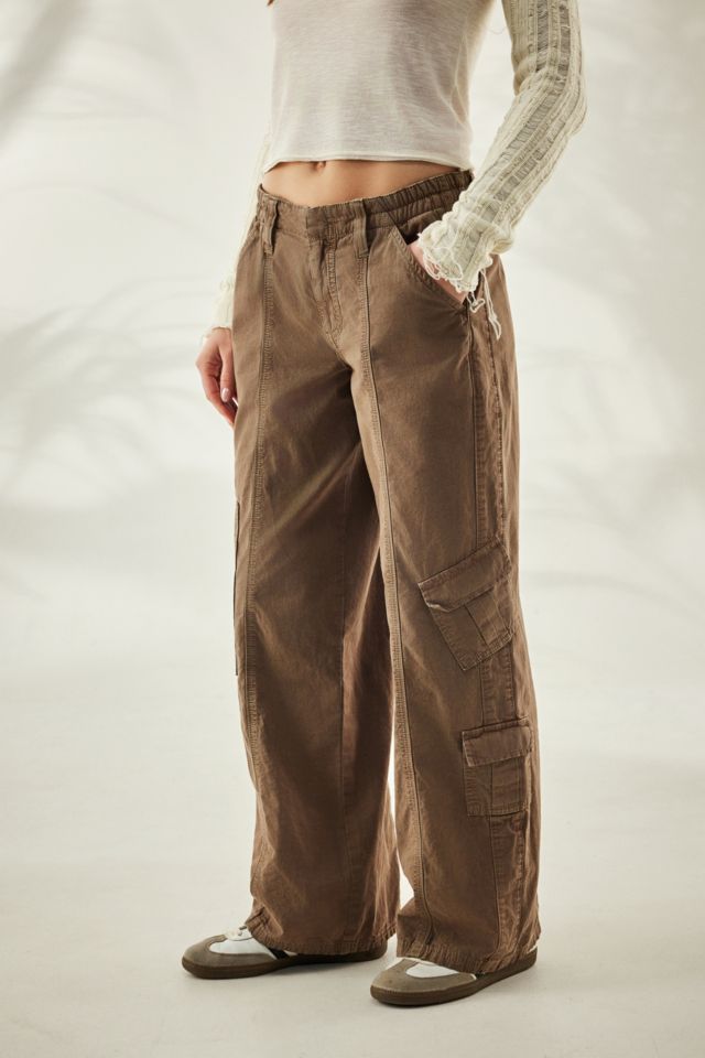 BDG Urban Outfitters Y2K Low Rise Cargo Pants - BROWN