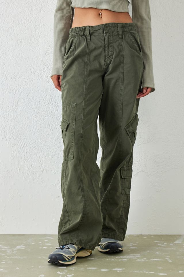 BDG Urban Outfitters Womens Y2K Cargo Pants - OLIVE