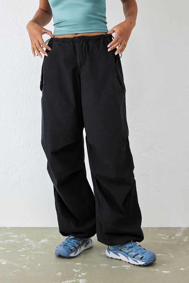 iets frans Black Zip-Off Baggy Tech Sports Pants