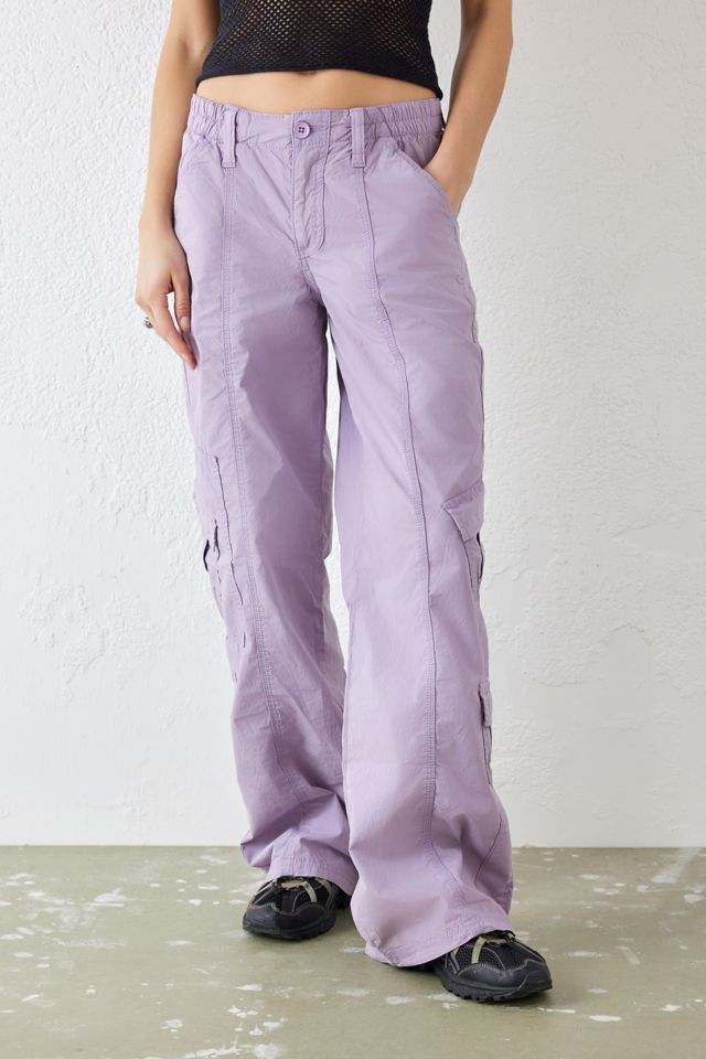 BDG Lilac Y2K Low Rise Cargo Pants