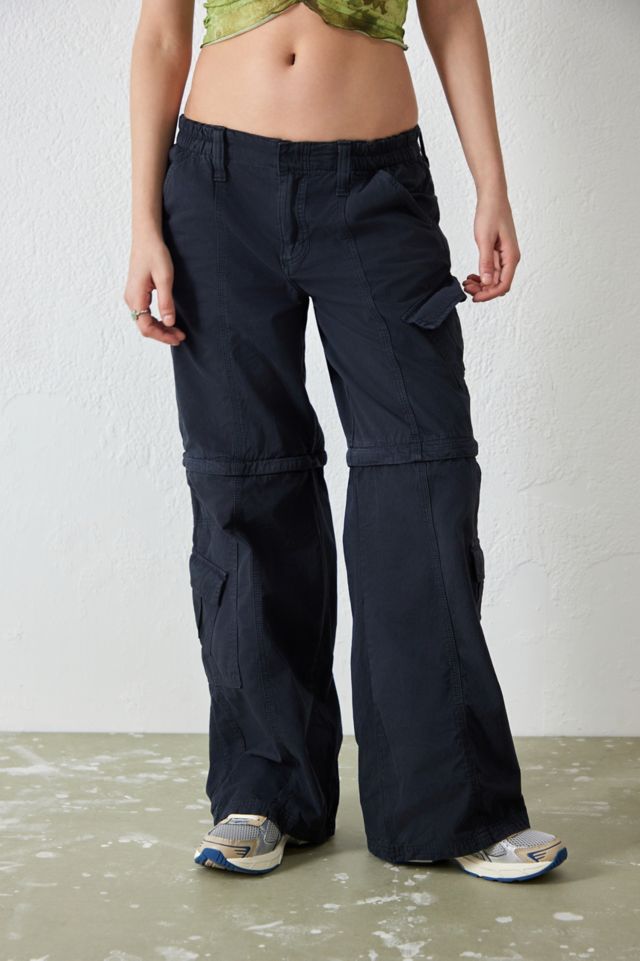 BDG Black Zip-Off Y2K Cargo Pants