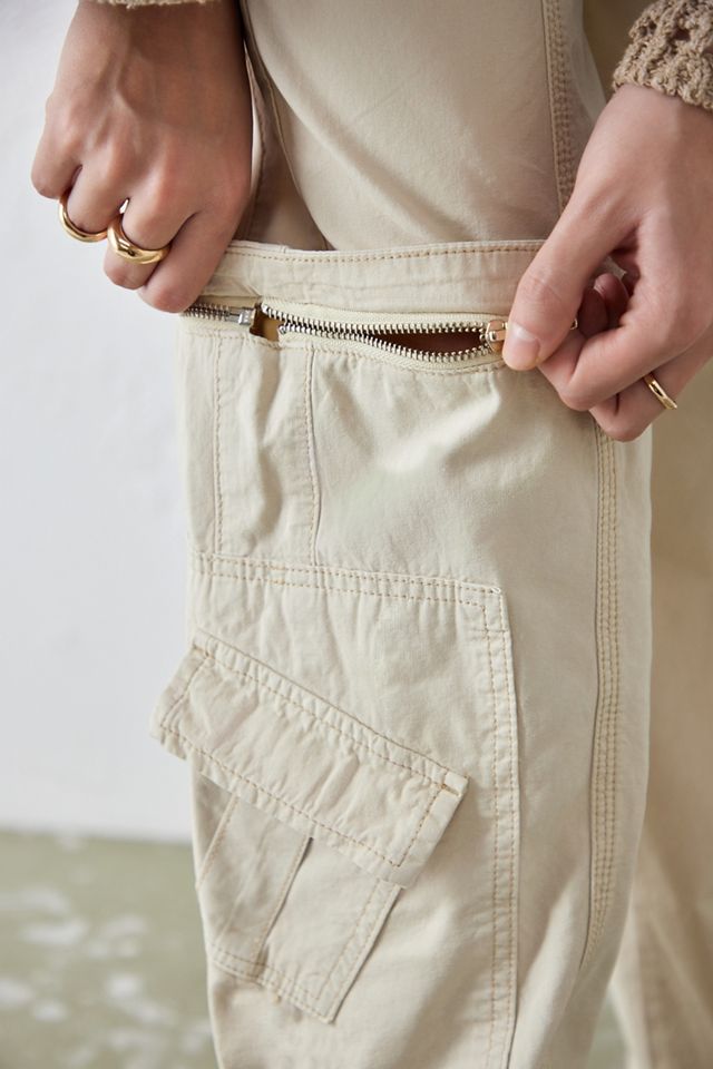 BDG - Pantalon cargo zippé style années 2000 écru #3