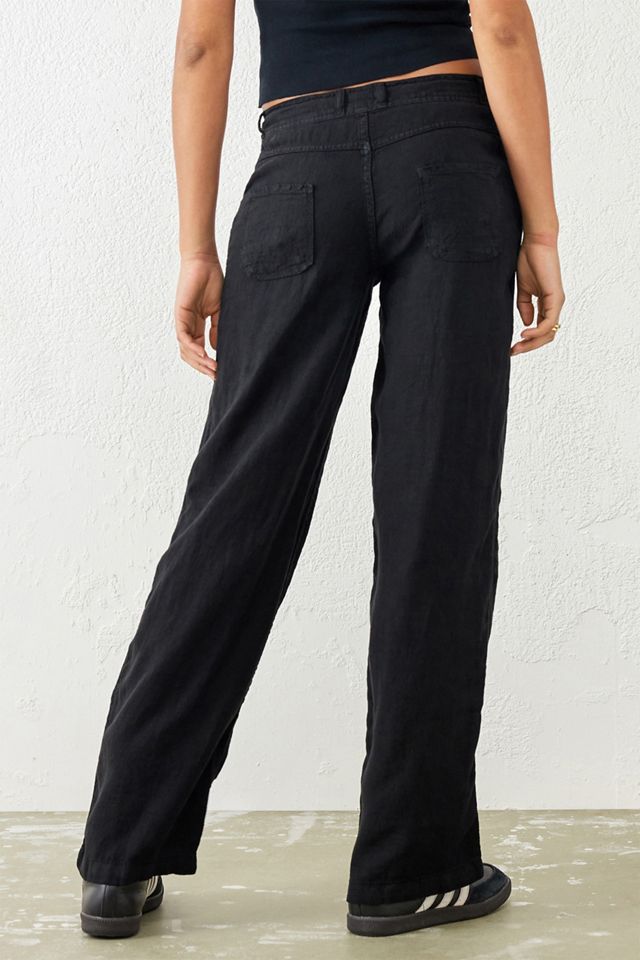 BDG Black Linen 5-Pocket Pants  #2