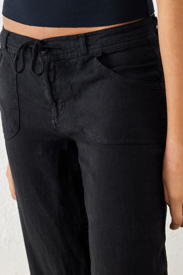 BDG Black Linen 5-Pocket Pants  #3
