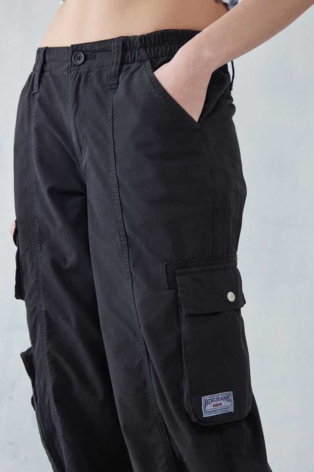 BDG – Y2K-Cargohose in Schwarz mit mehreren Taschen #3