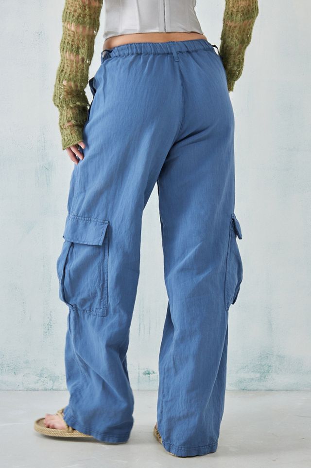 BDG – Cargohosen „Luca" aus Leinen in Blau #3