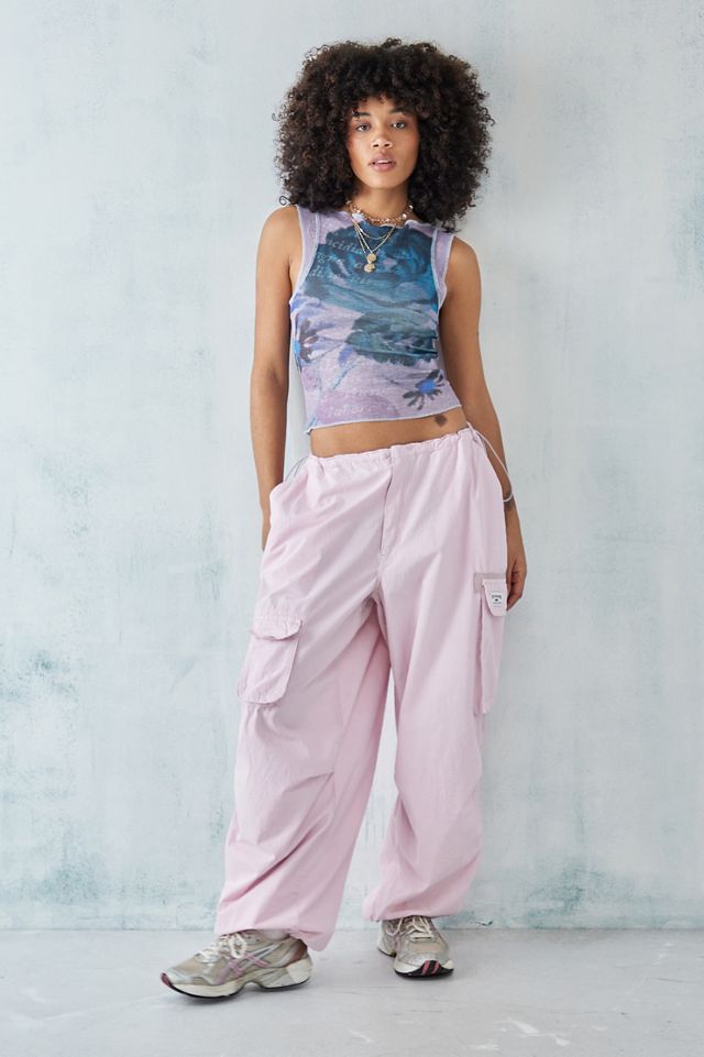 BDG Pink Chute Ultra-Wide Pocket Pants | Urban Outfitters UK
