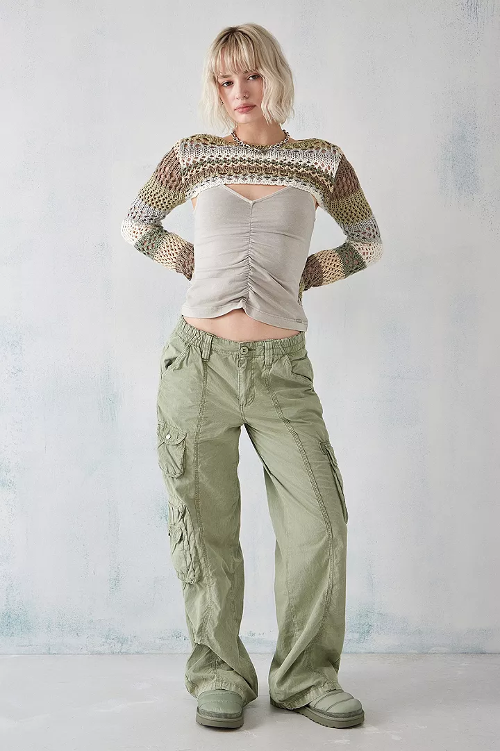 urbanoutfitters.com | BDG Khaki Y2K Multi-Pocket Cargo Pants