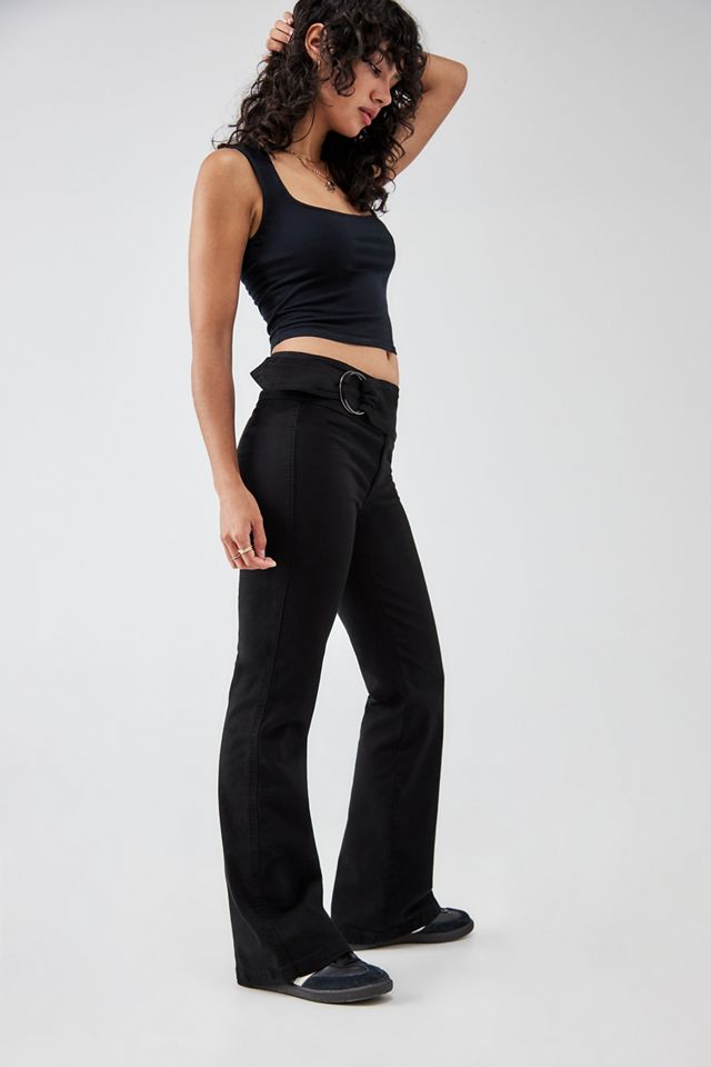Pantaloni a Zampa BDG Black Honey con Fibbia a O #1