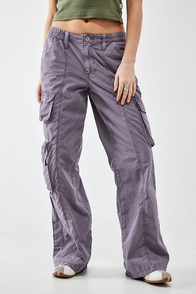 BDG Purple Y2K Multi-Pocket Cargo Pants | Urban Outfitters UK