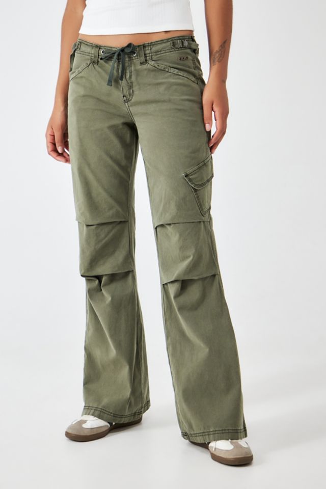 BDG Khaki Candice Flare Cargo Pants | Urban Outfitters UK