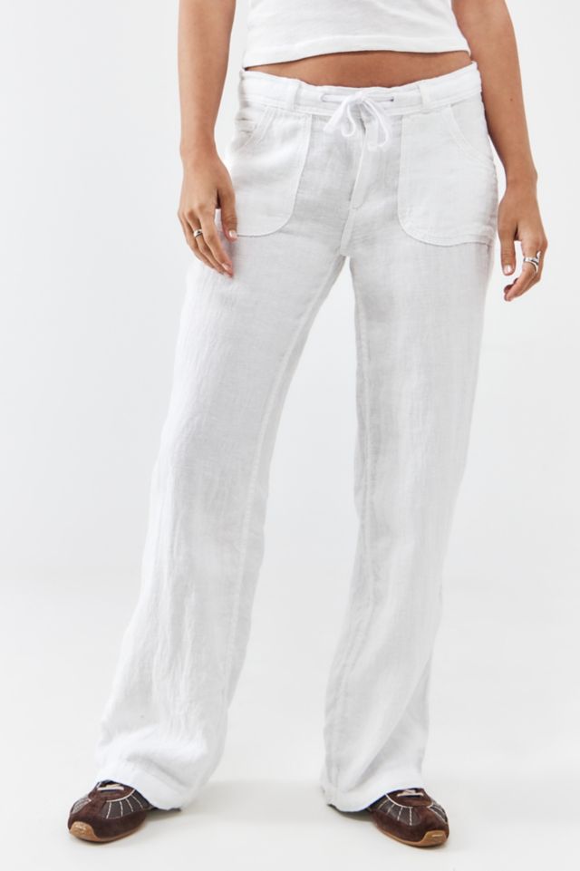 White drawstring sale pants womens