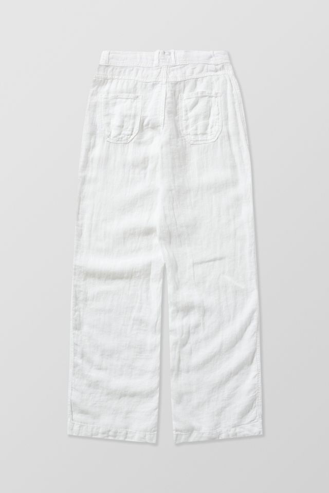 BDG White Five-Pocket Linen Pants #7