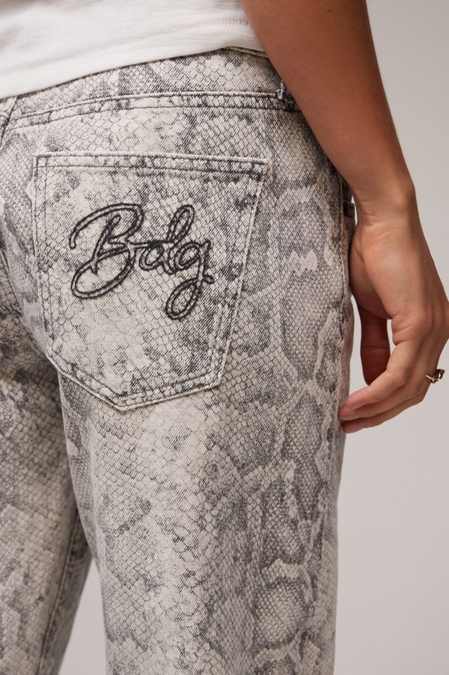 BDG Lenn Straight Leg Snake Print Trousers   #1