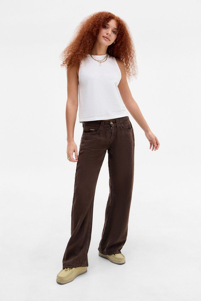Moon River Wide Leg Pleated Cargo Trousers