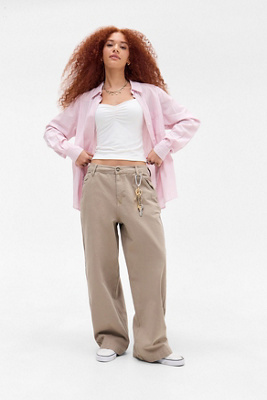 BDG Jaya Chino Trousers - Stone XL at Urban Outfitters