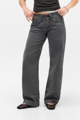 BDG Kayla Lowrider Flat Corduroy Trousers - Grey XS at Urban Outfitters