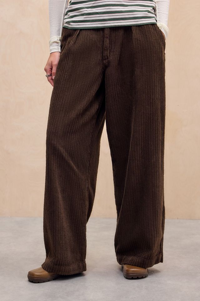 Pantalons chino en velours côtelé BDG Brown Rey #1