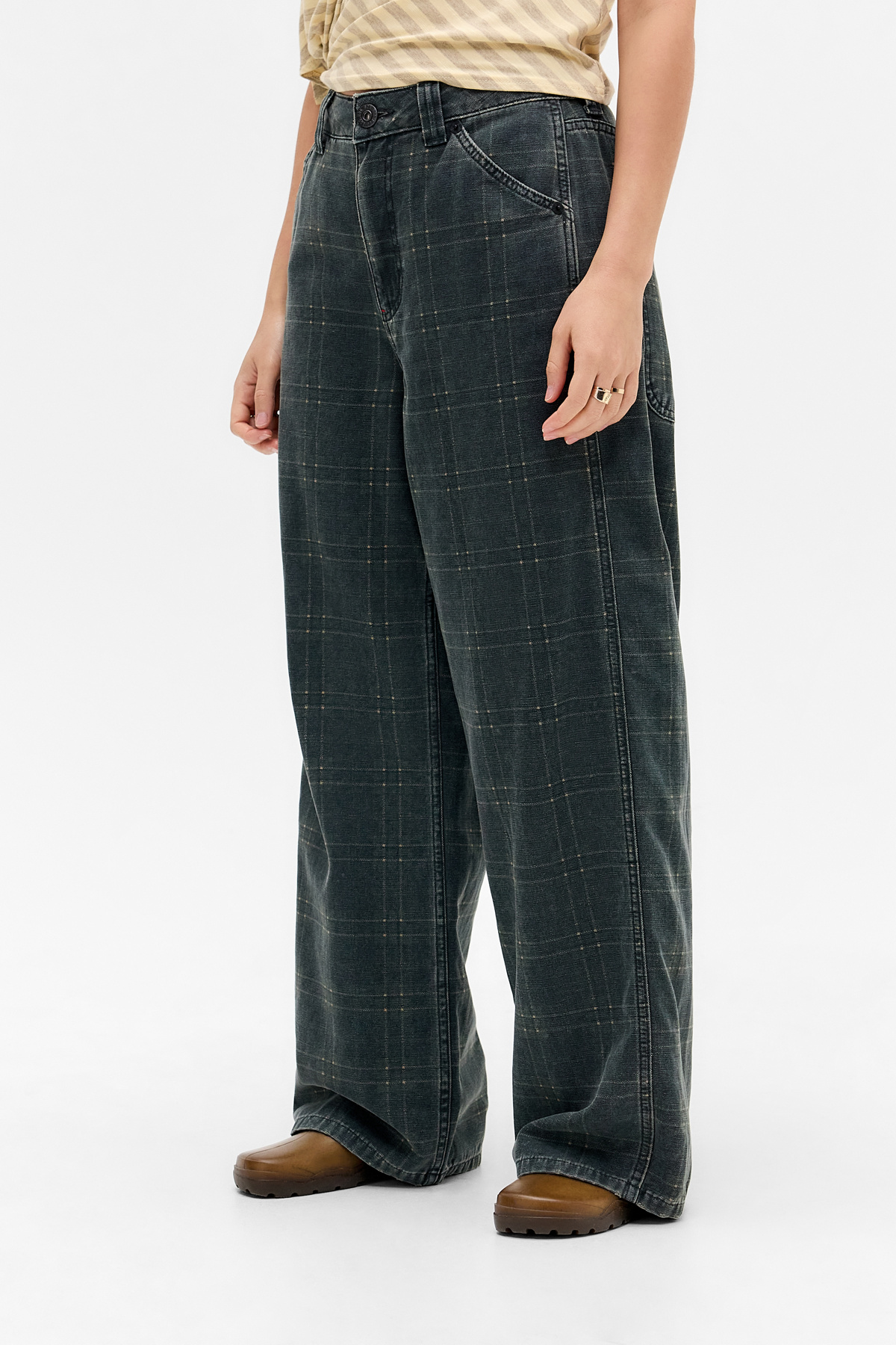 BDG Moody Check Baggy Trousers