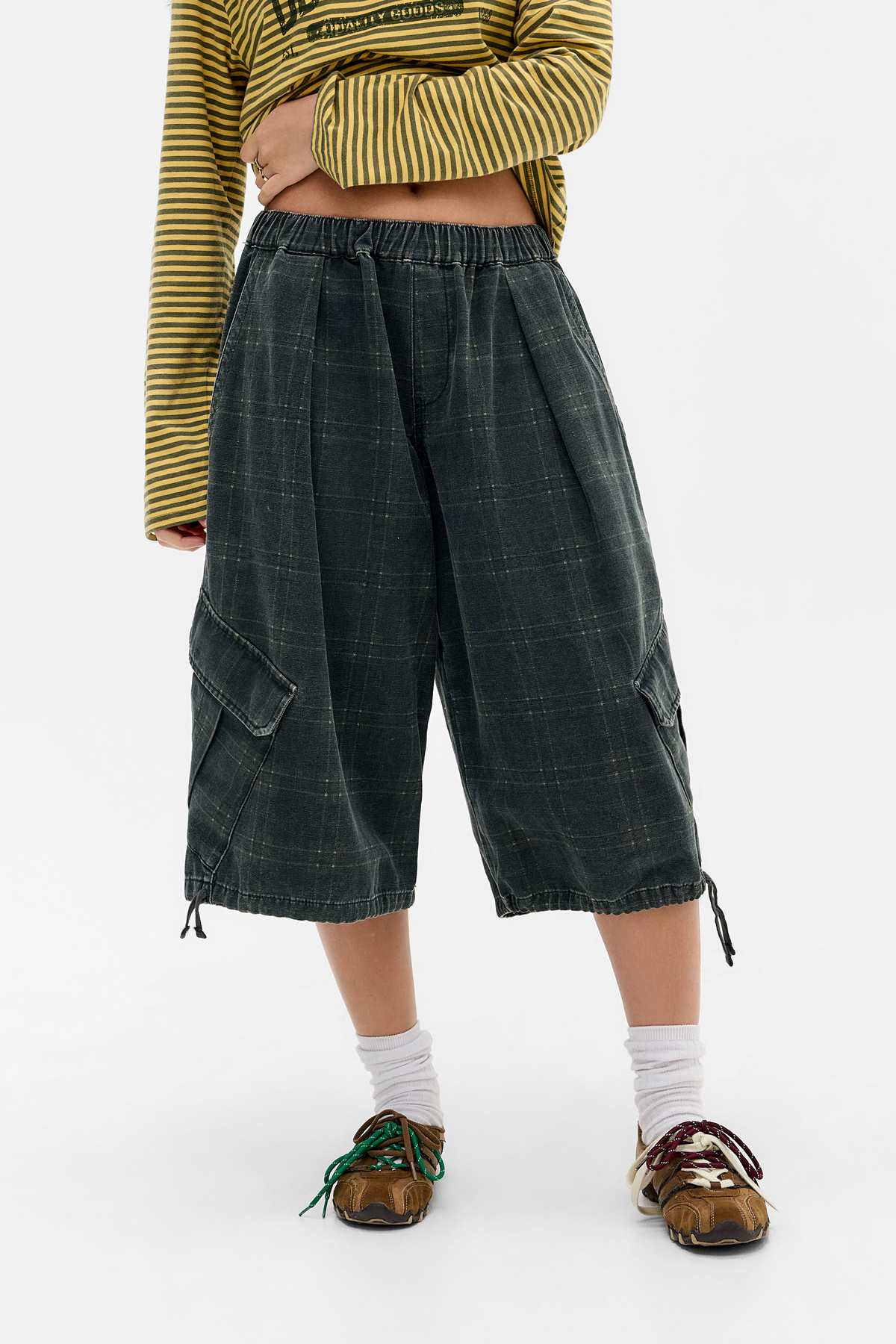 BDG Dallas Check Crop Trousers
