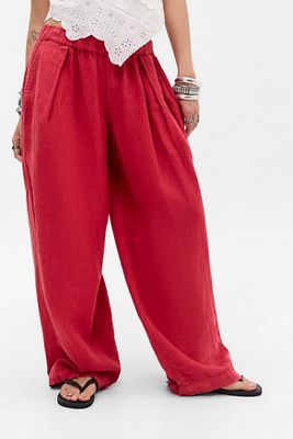 Pantaloni a Bozzolo Larghi Bobbi in Lino BDG