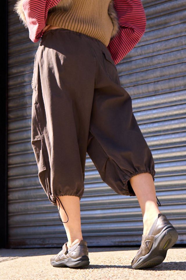 BDG Brown Baggy Tech Crop Trousers #1