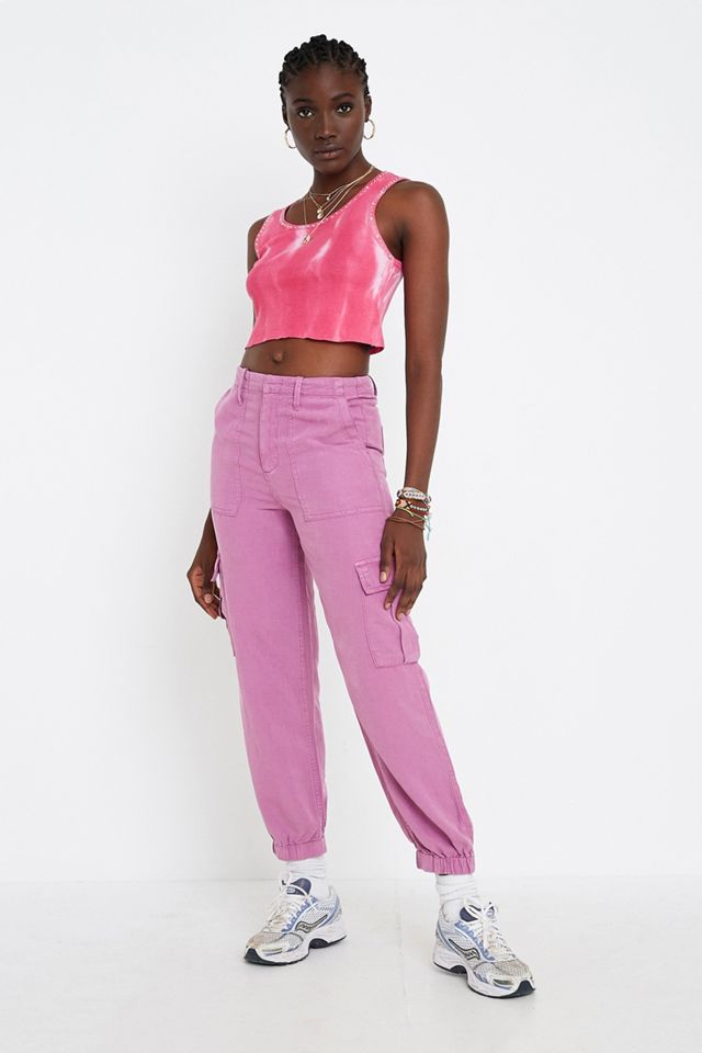 BDG – Cargohose in Lila mit Bündchen #1