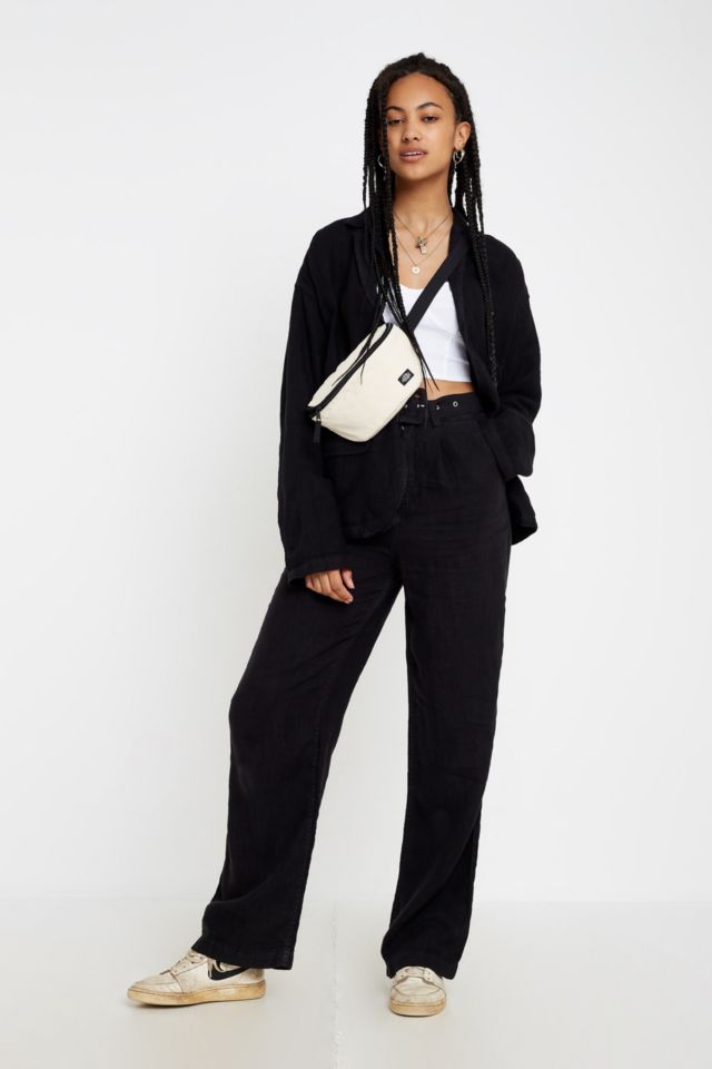 BDG Linen Belted Puddle Trousers | Urban Outfitters UK