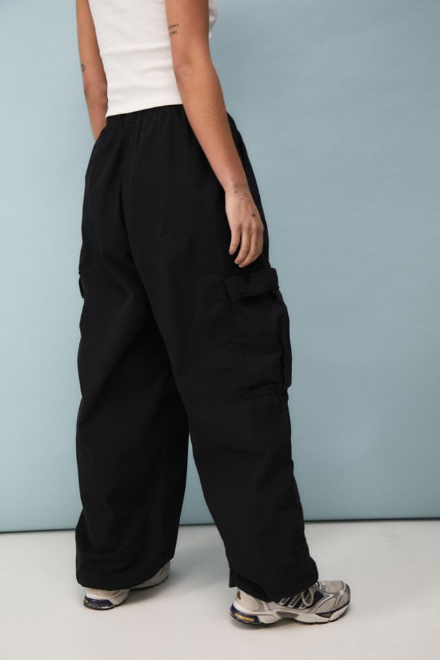 BDG Black Parachute Cargo Pants #1