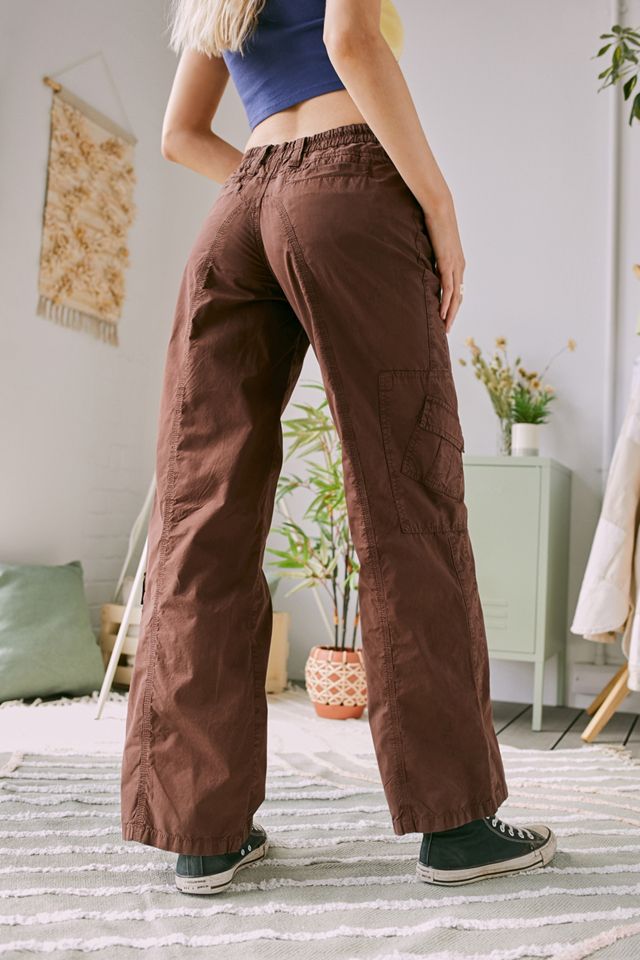 BDG Brown Y2K Low-Rise Cargo Pants #2