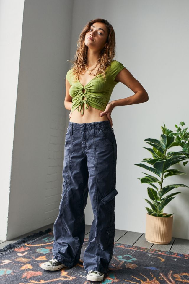 BDG Y2K Low-Rise Cargo Pants - White S at Urban Outfitters