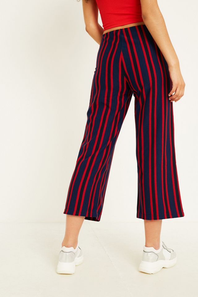 UO - Pantalon Ant en maille rayée rouge  #3