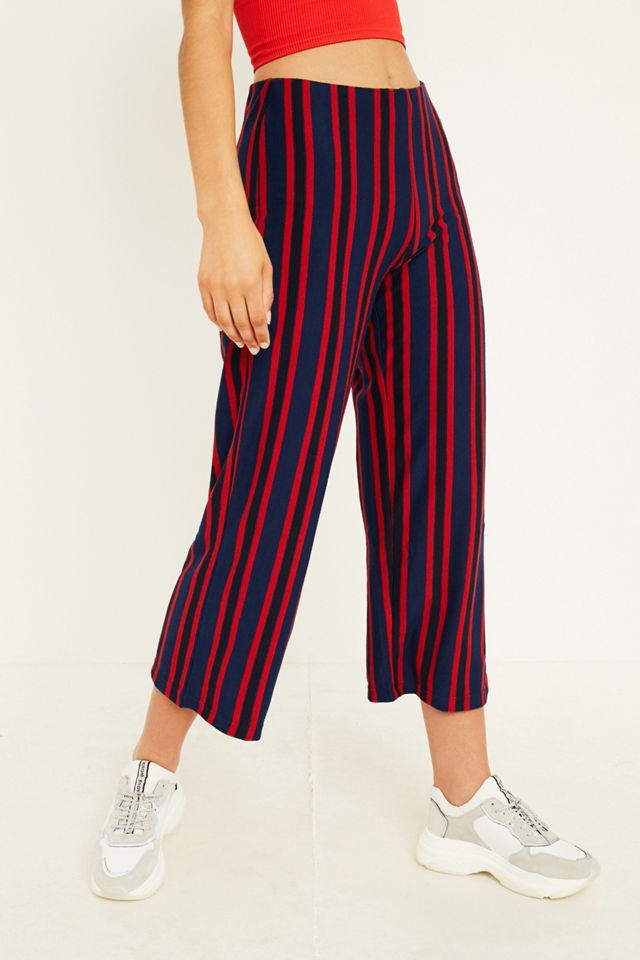 UO - Pantalon Ant en maille rayée rouge  #5