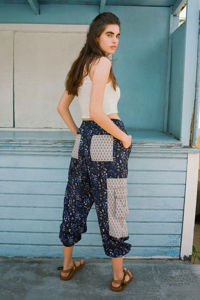 UO Patchwork Print Joggers #1