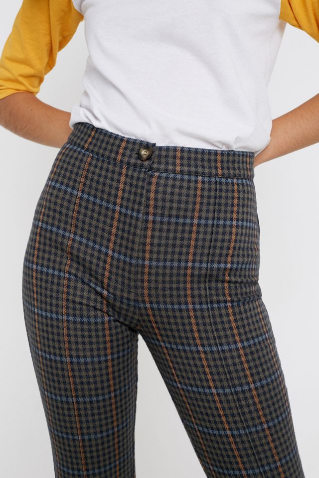 dogtooth cigarette trousers UO Dogtooth Slim Cigarette Trousers